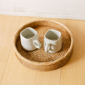 Rattan Three Size Small Round Tray