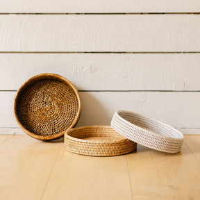 Rattan Small Round Tray