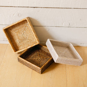 Rattan Small Square Tray