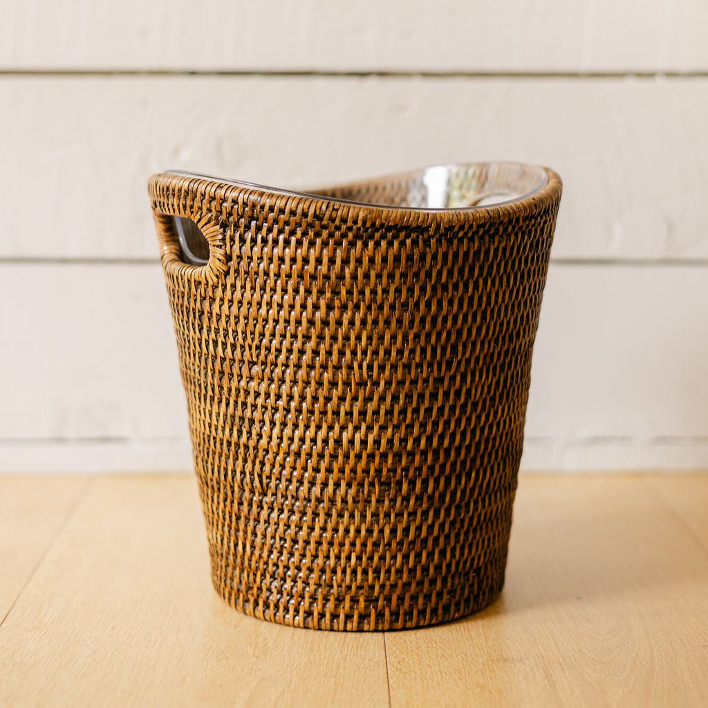 Rattan Ice Bucket with Liner