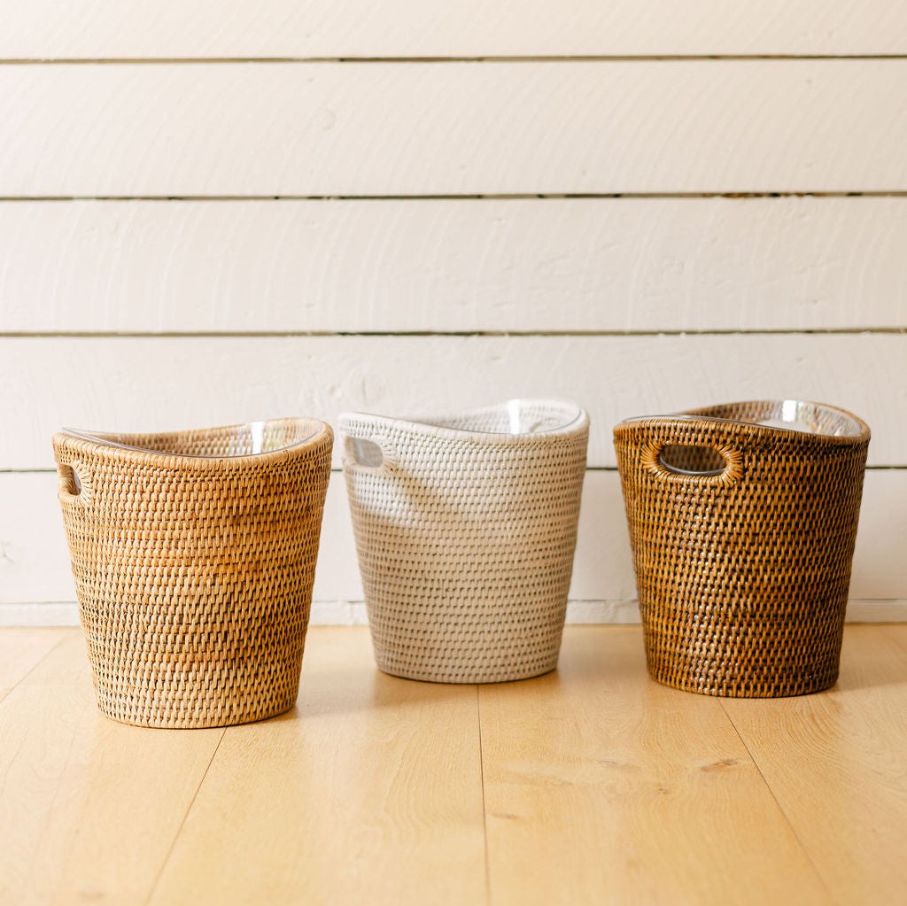 Rattan Ice Bucket with Liner