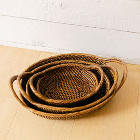 Rattan Oval Fruit Basket Tray DUQUESA