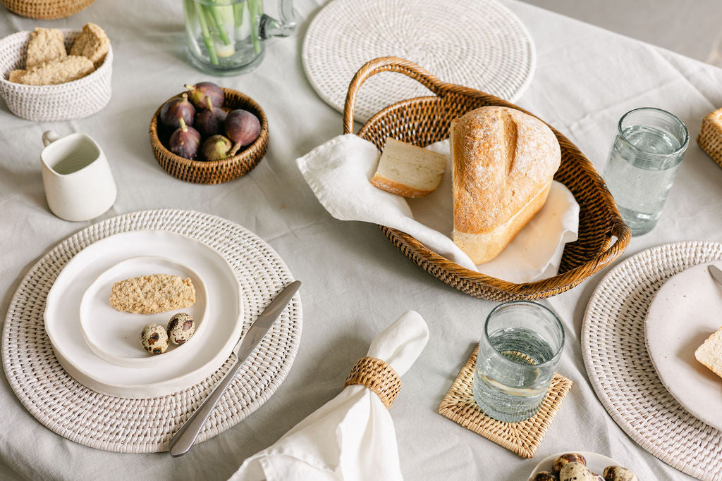 rattan tableware