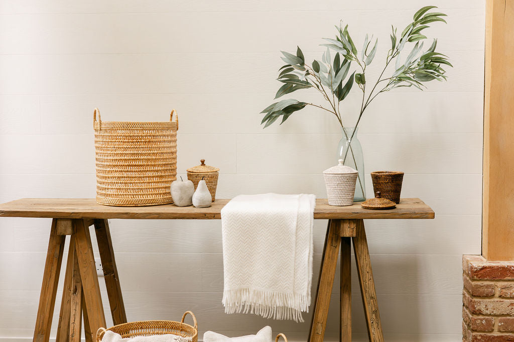 Rattan Small Pot with Lid