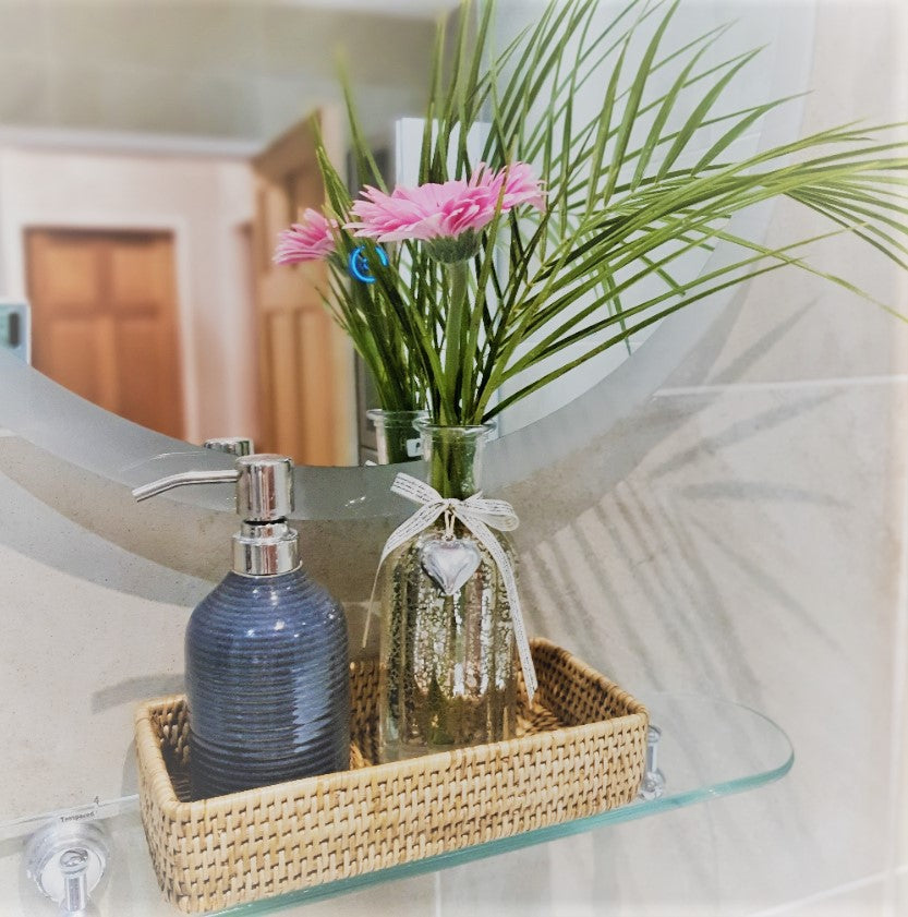 Rattan Rectangular Vanity Tray