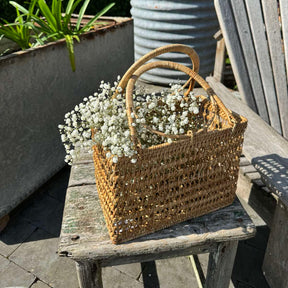 Rattan Handheld Picnic Basket