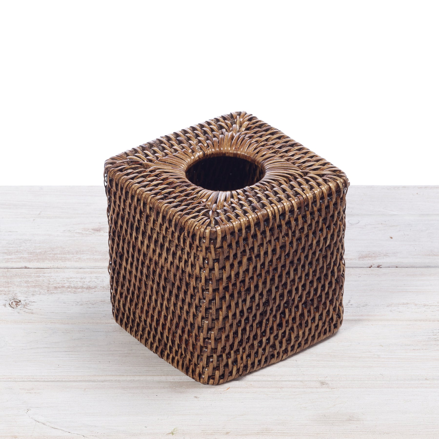 Rattan Square Tissue Box Cover