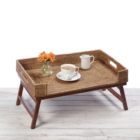 Rattan Foldable Breakfast Tray/Table