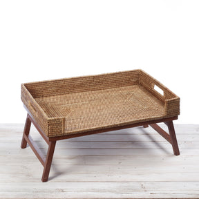 Rattan Foldable Breakfast Tray/Table