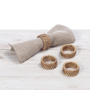 Rattan Napkin Holder Ring (Set of Four)