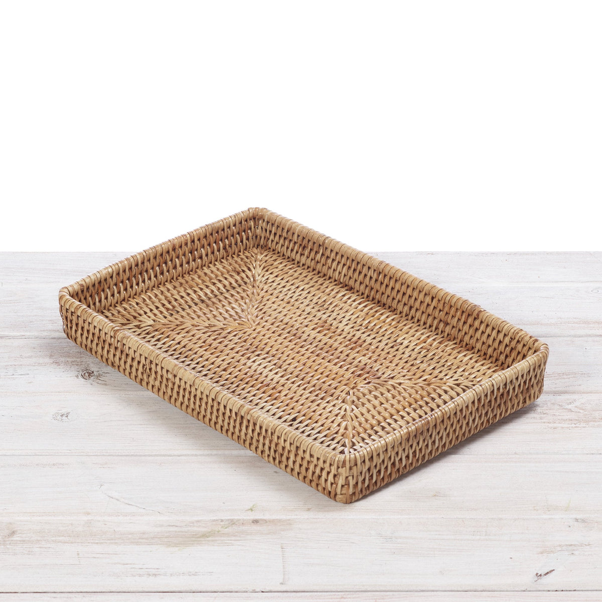 Rattan Large Rectangular Vanity Tray