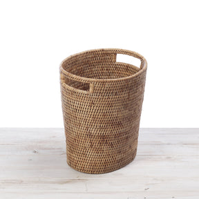 Rattan Oval Waste Bin