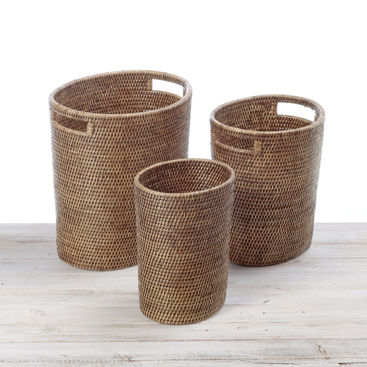 Rattan Oval Waste Bin