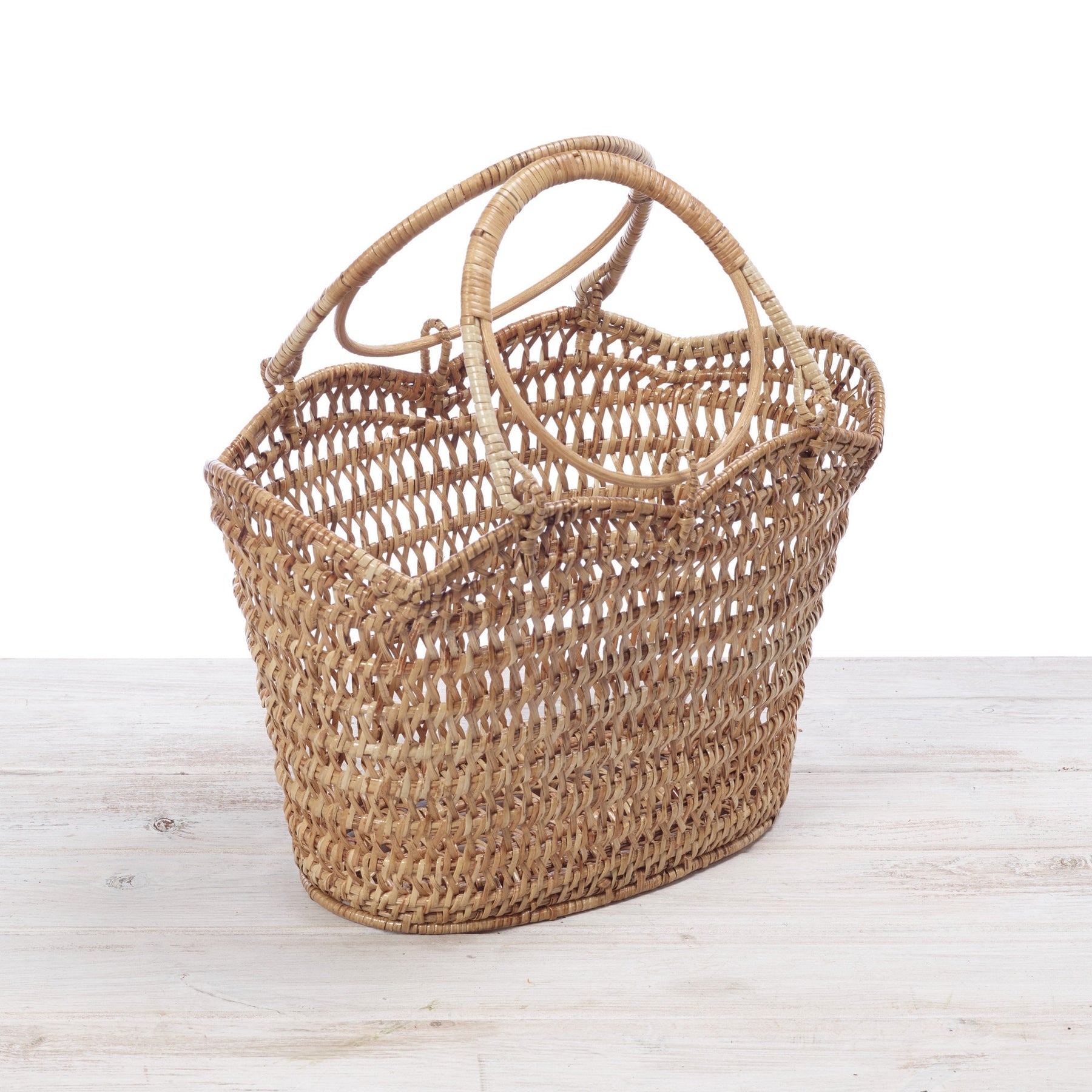 Rattan Handheld Picnic Basket