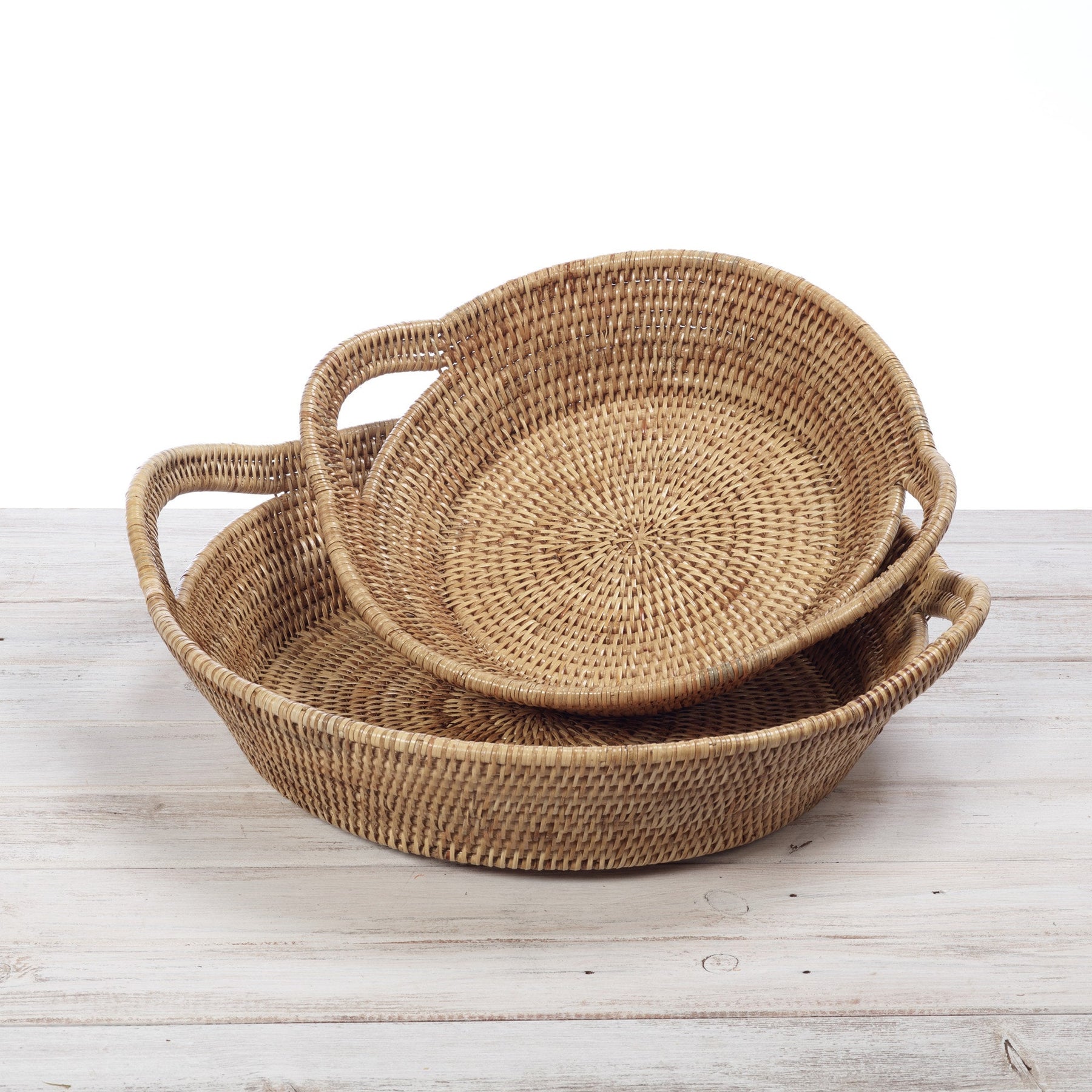 Rattan Round Fruit Basket / Tray