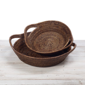 Rattan Round Fruit Basket / Tray