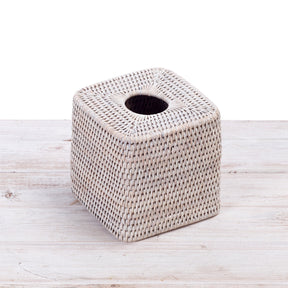 Rattan Square Tissue Box Cover