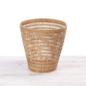 Rattan Open Weave Waste Bin