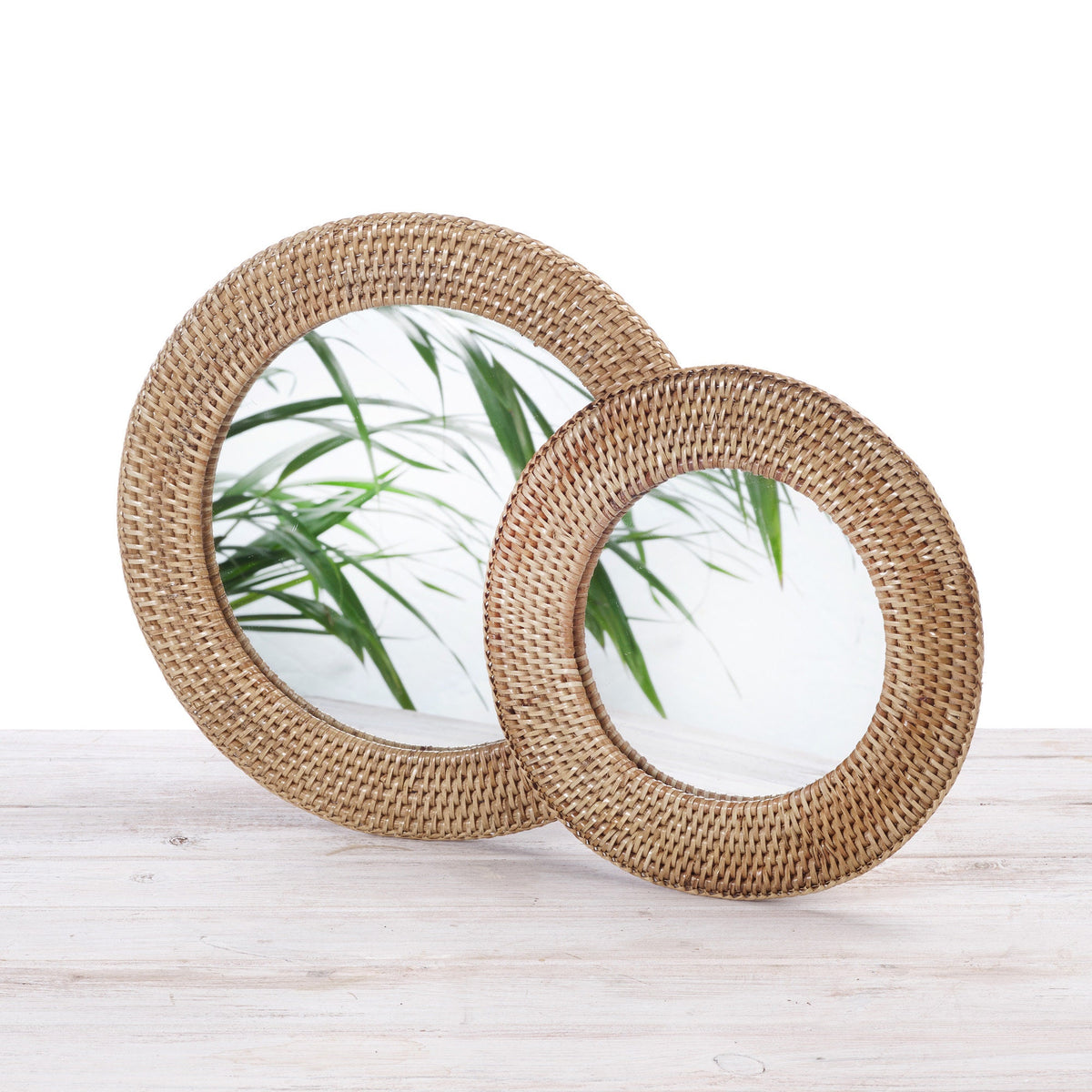 Rattan Round Mirror