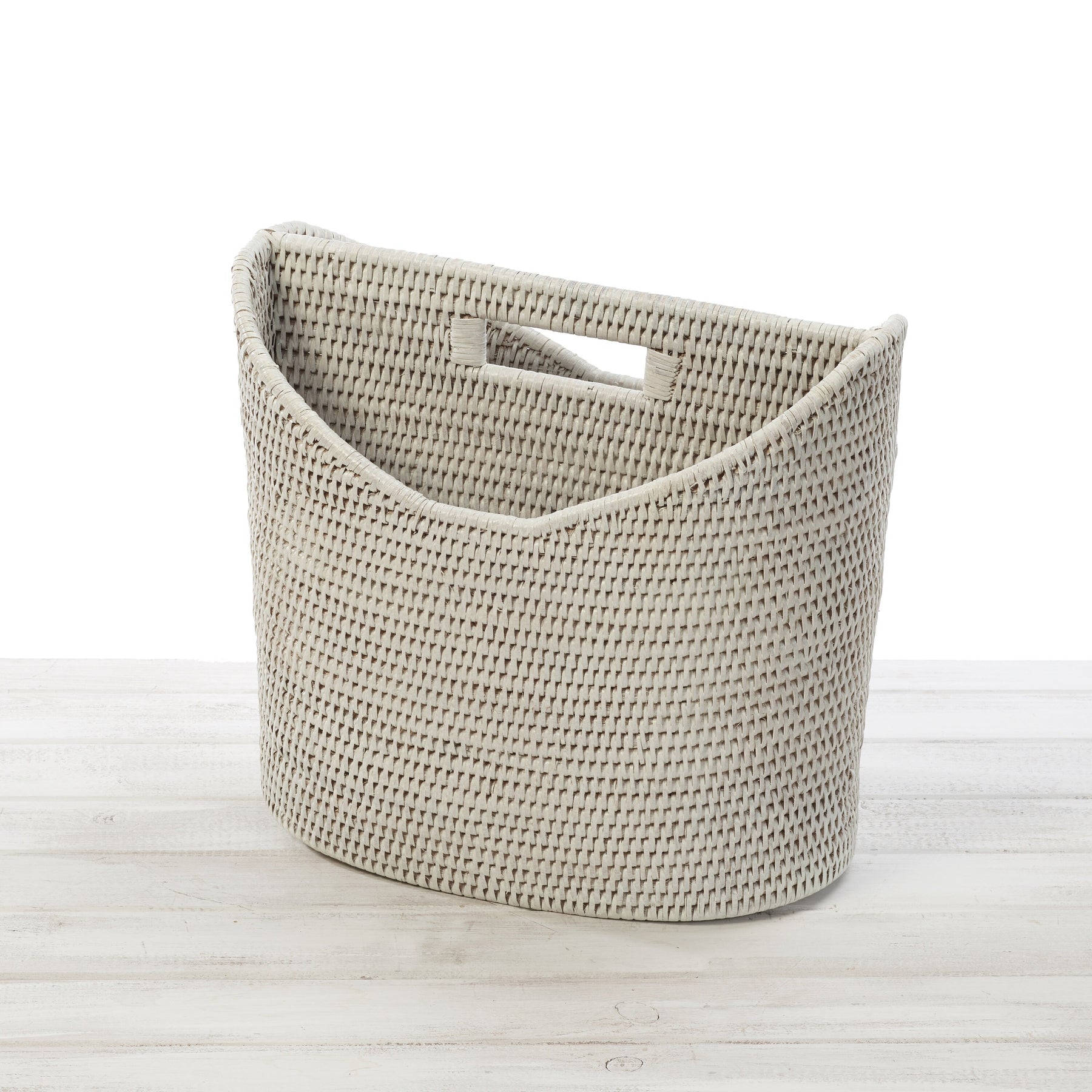 Rattan Newspaper / Magazine Holder With Insert Handle