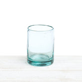 Recycled and Hand Blown Short Tumbler Glass (Clear)