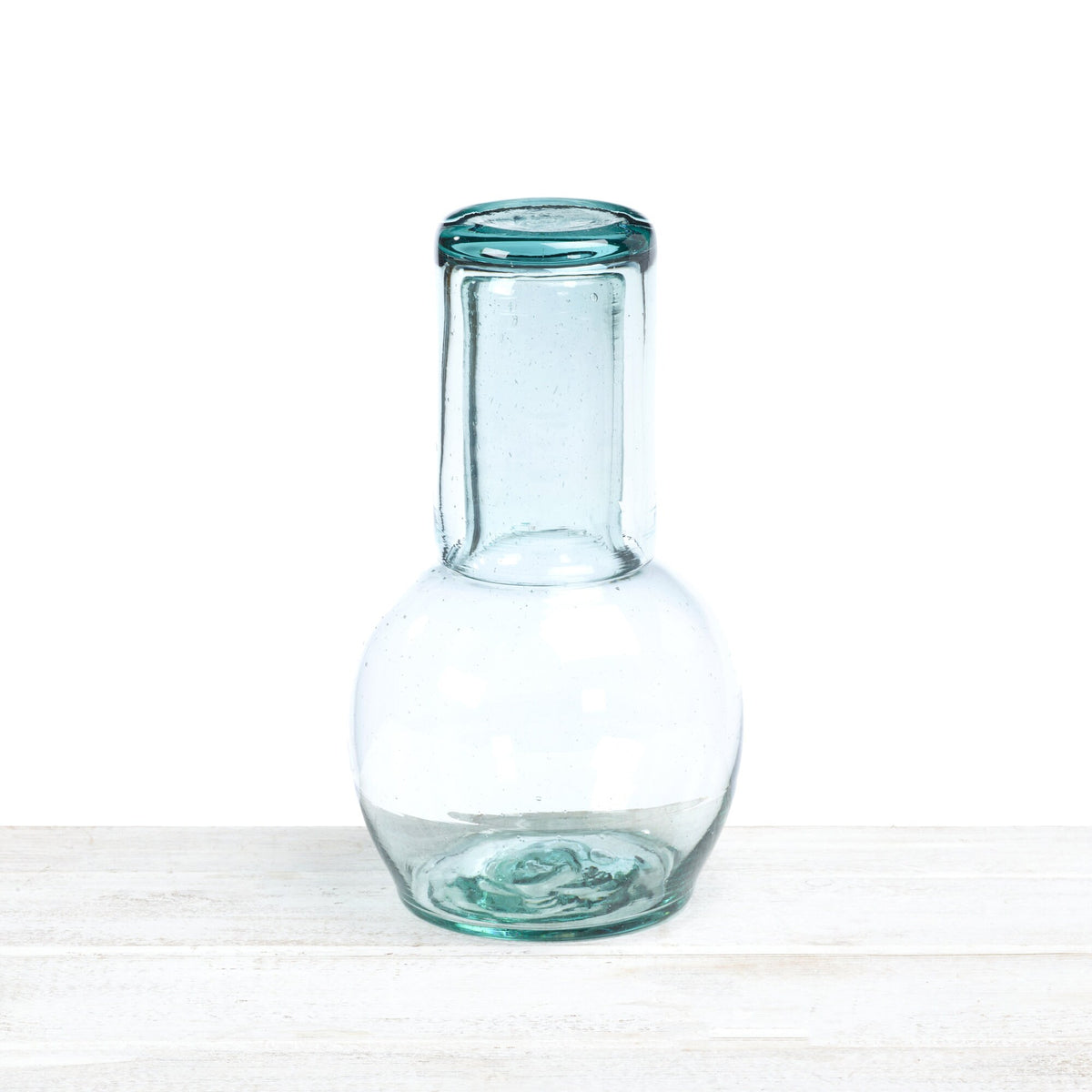 Recycled and Handblown Bedside Tumbler and Carafe Set