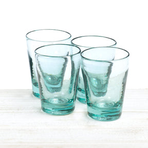 Recycled and Hand Blown V Shape Tumbler Glass (Clear)